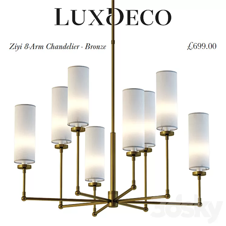 LuxDeco \/ ZIYI 8-ARM CHANDELIER