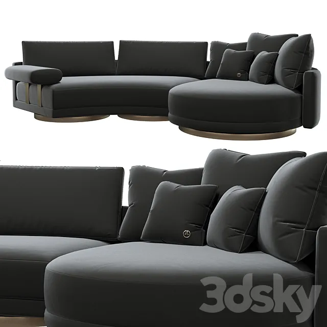 luxence jet sectional sofa 3DModel