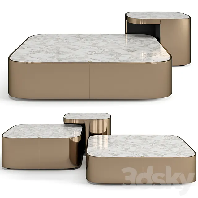 Luxence Luxury Living Parsons coffee tables set Free Download