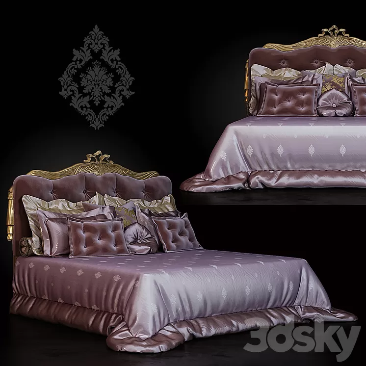 luxurious bed 3D Model