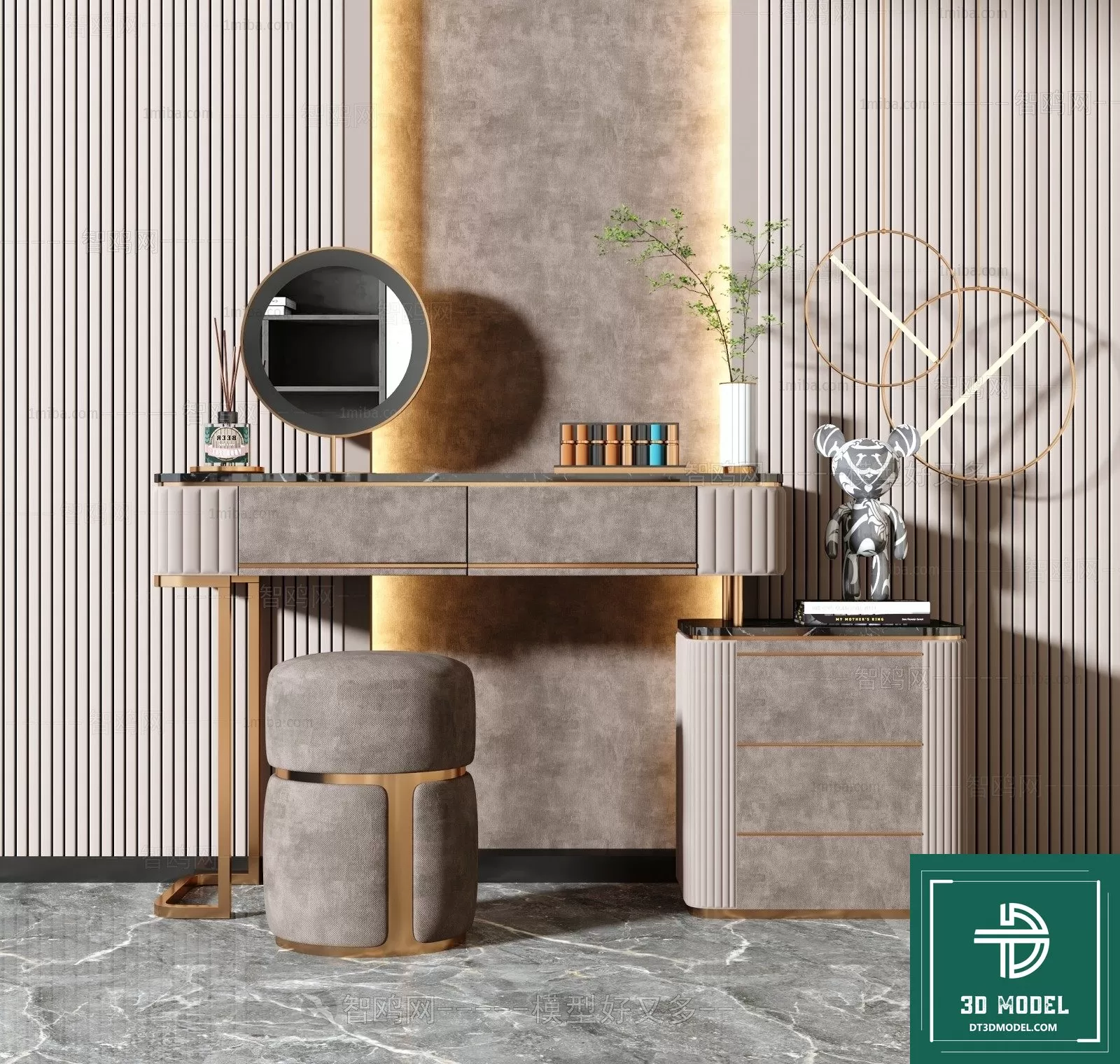 LUXURY – 3D Models – DESSING TABLES – 008