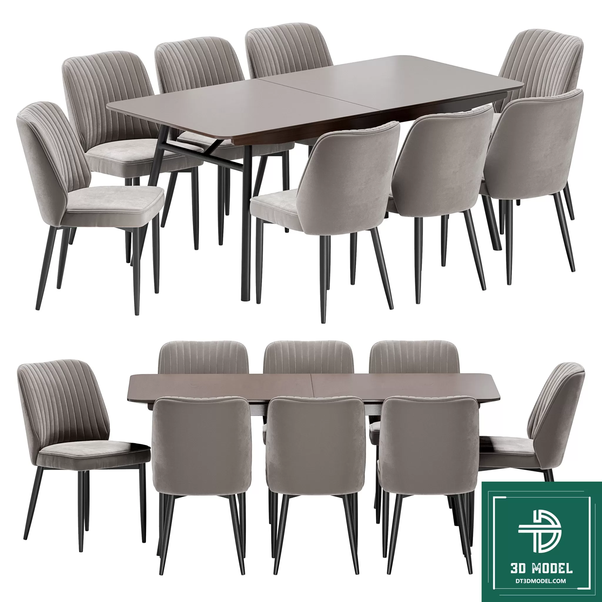 LUXURY – 3D Models – DINING TABLE SETS – 017