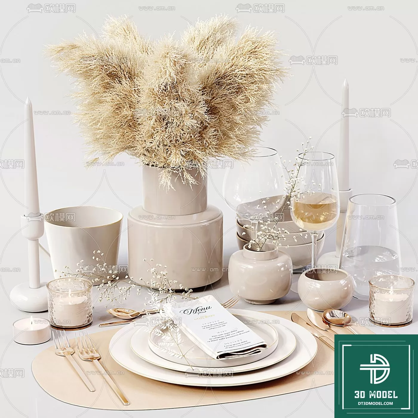 LUXURY – 3D Models – TABLEWARE – 002