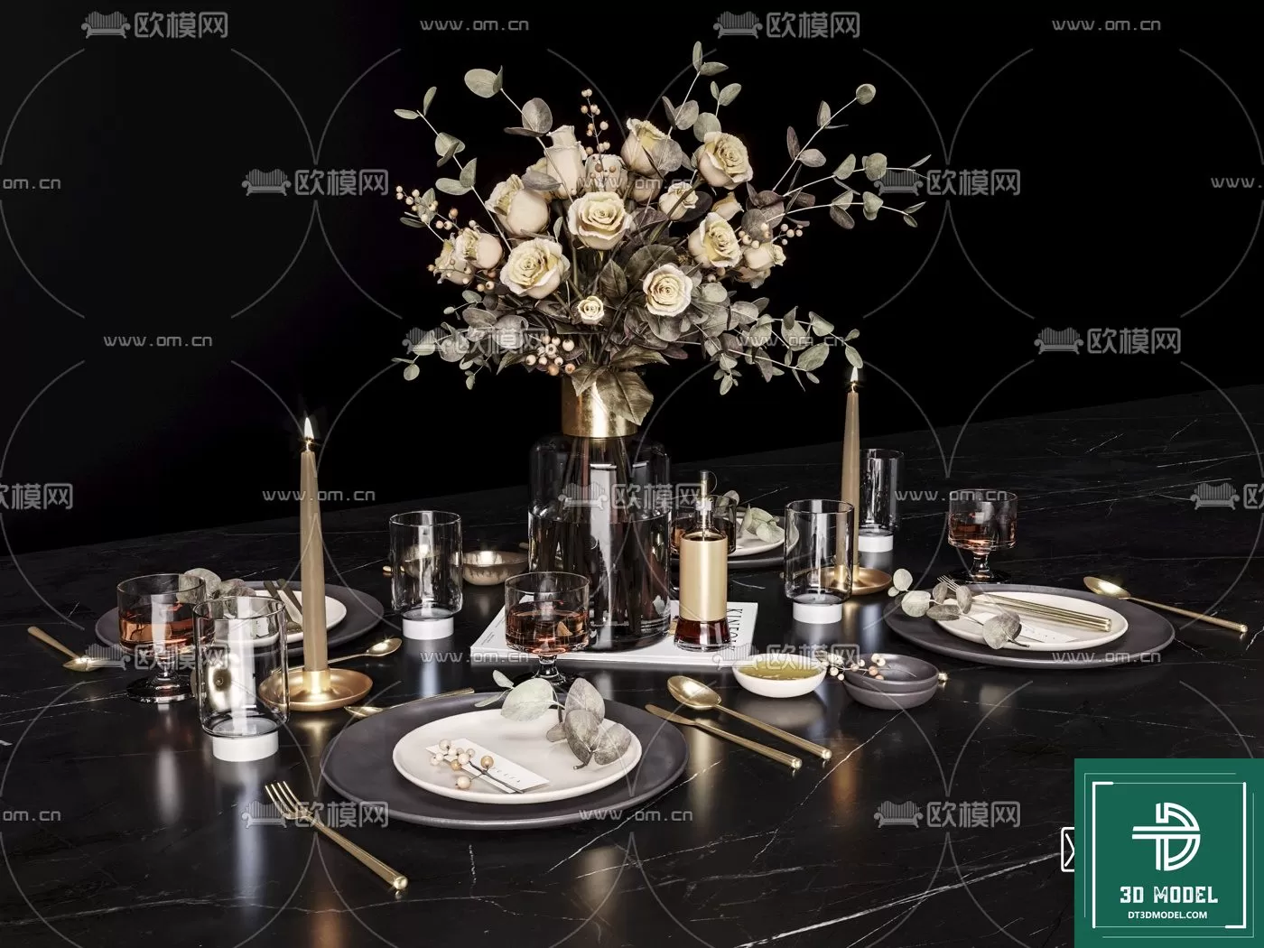 LUXURY – 3D Models – TABLEWARE – 003