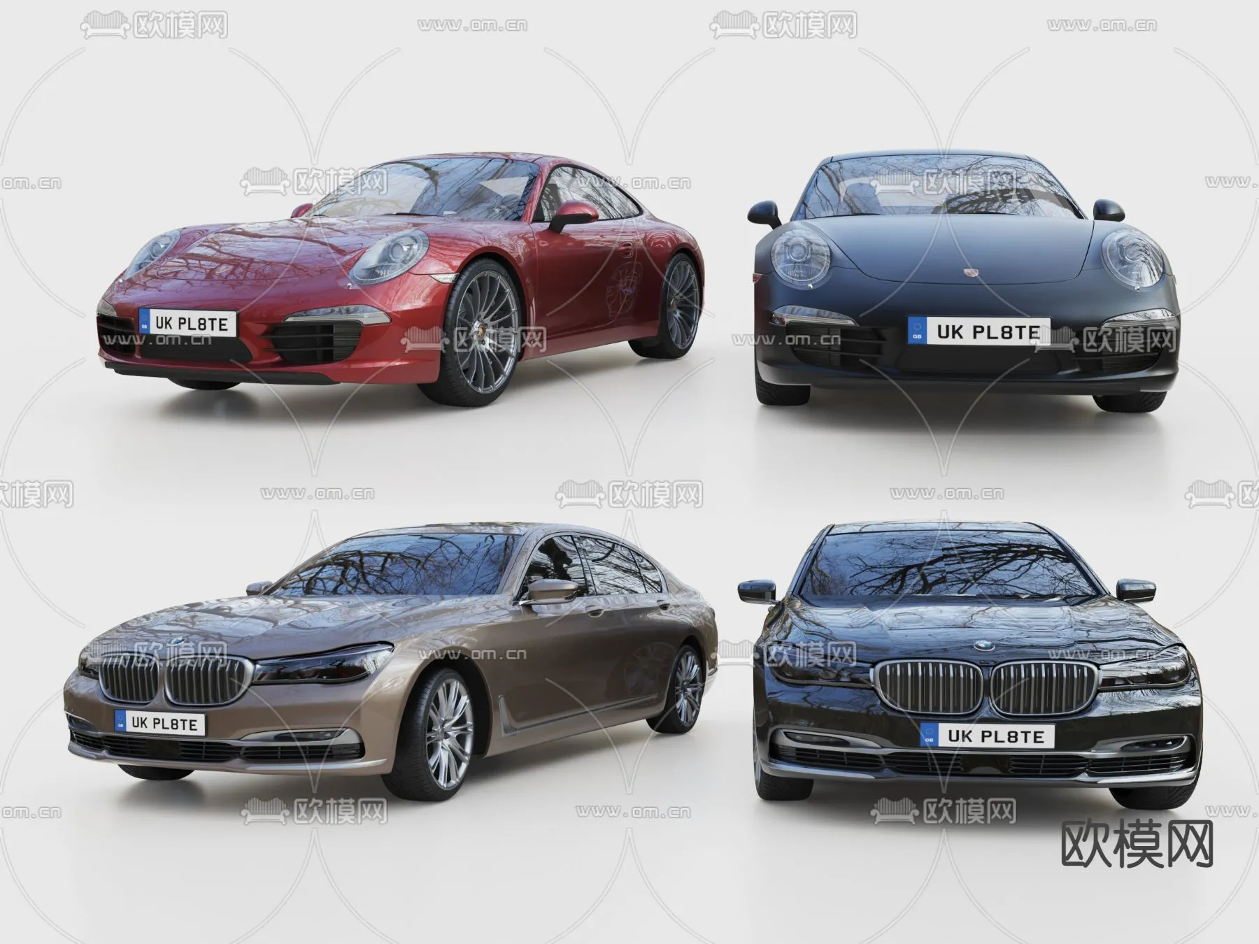 Luxury and Sport Car 3D Models - Transports - 012 - VRAY Render