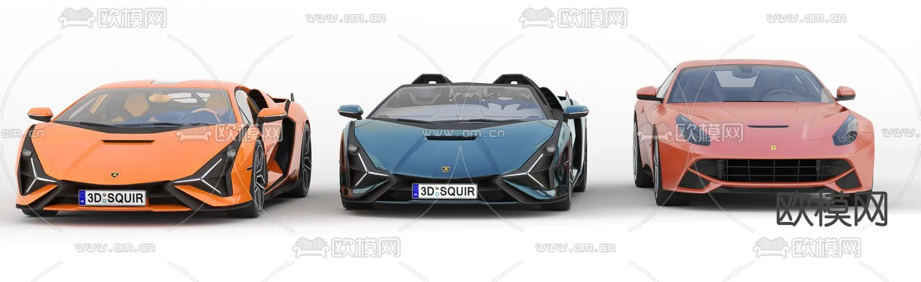 Luxury and Sport Car 3D Models - Transports - 023 - CORONA Render