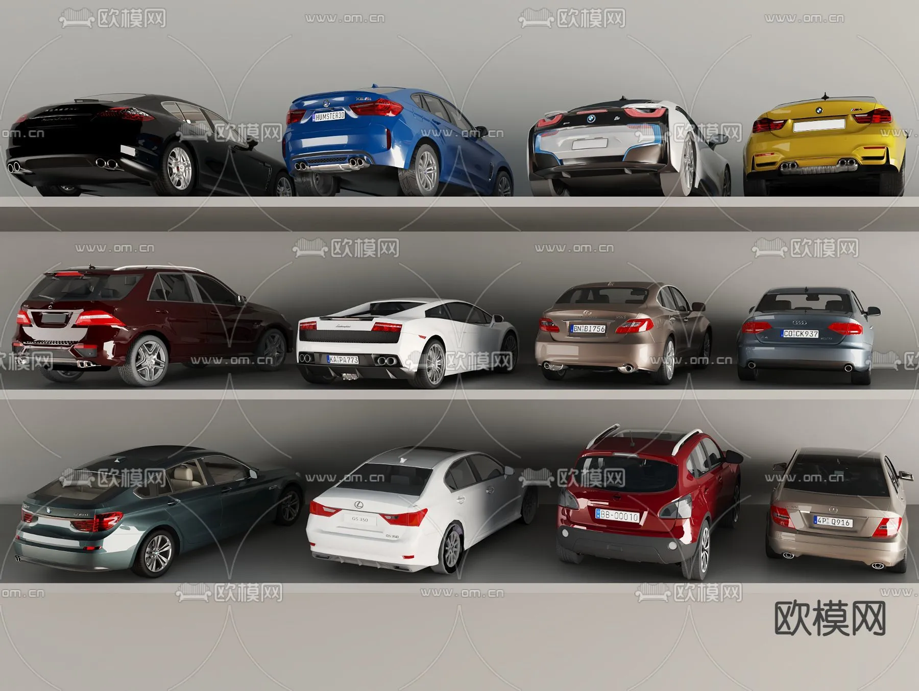 Luxury and Sport Car 3D Models - Transports - 024 - VRAY Render