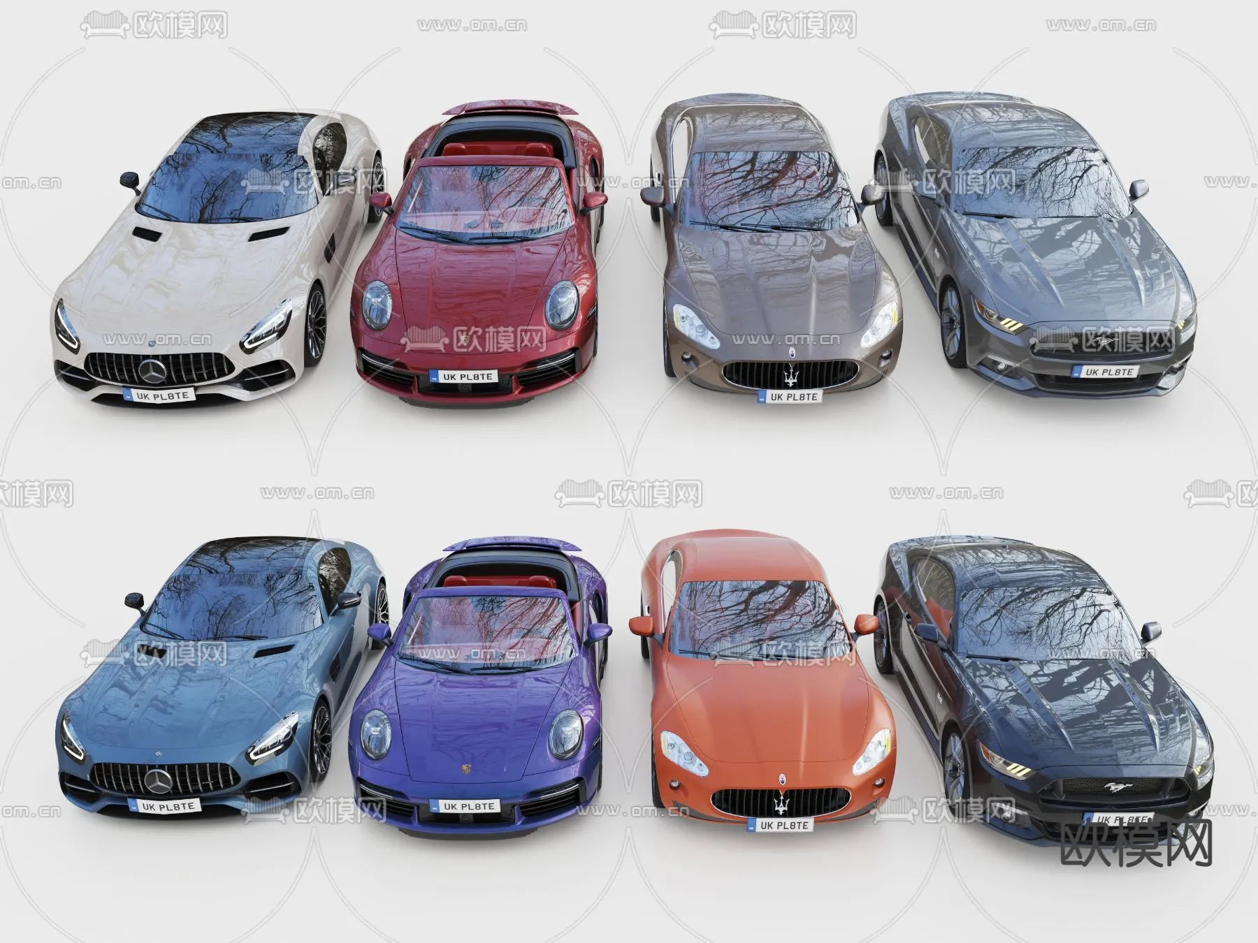 Luxury and Sport Car 3D Models - Transports - 027 - VRAY Render