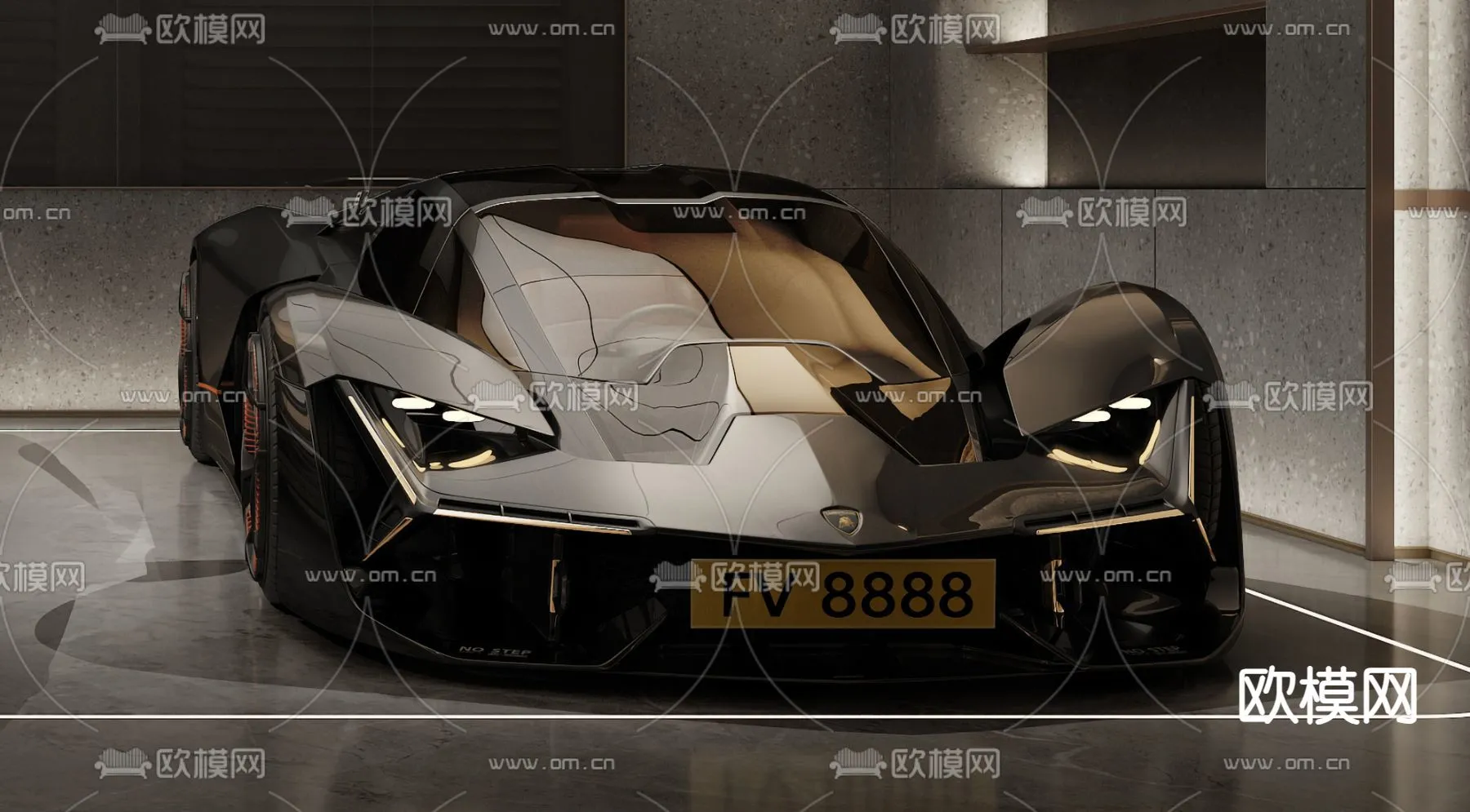 Luxury and Sport Car 3D Models - Transports - 029 - VRAY Render