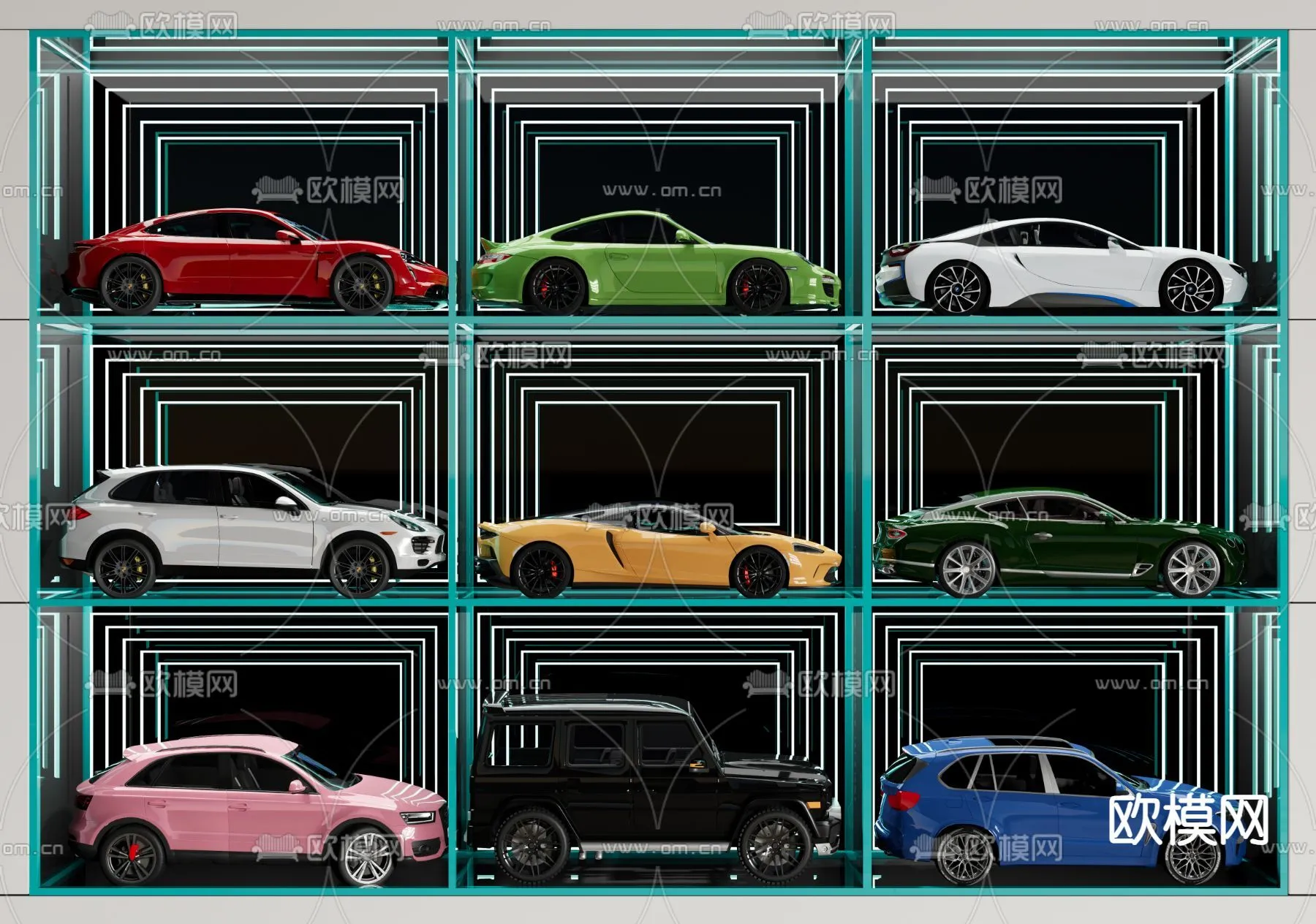 Luxury and Sport Car 3D Models - Transports - 032 - VRAY Render