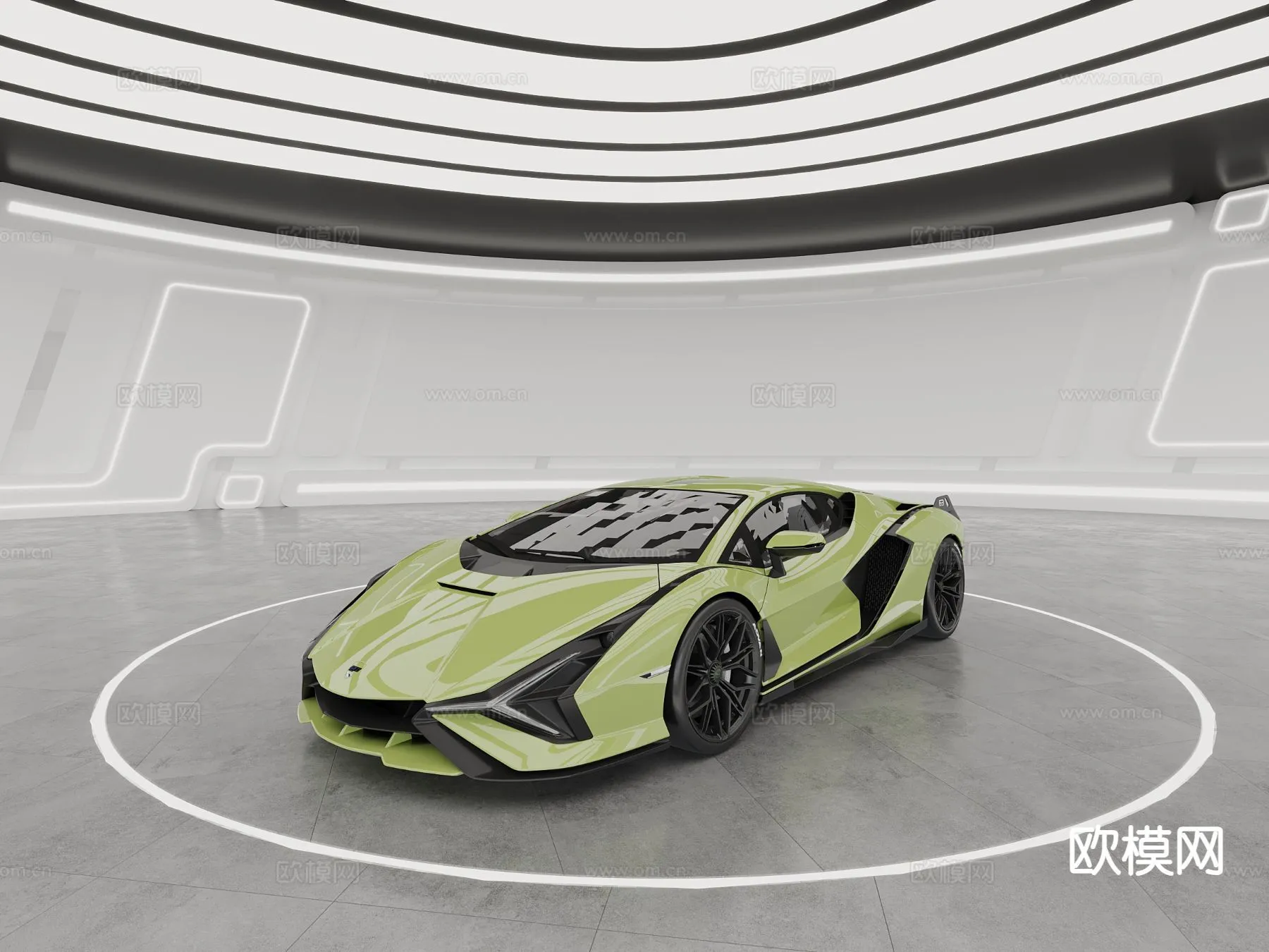 Luxury and Sport Car 3D Models - Transports - 040 - VRAY Render