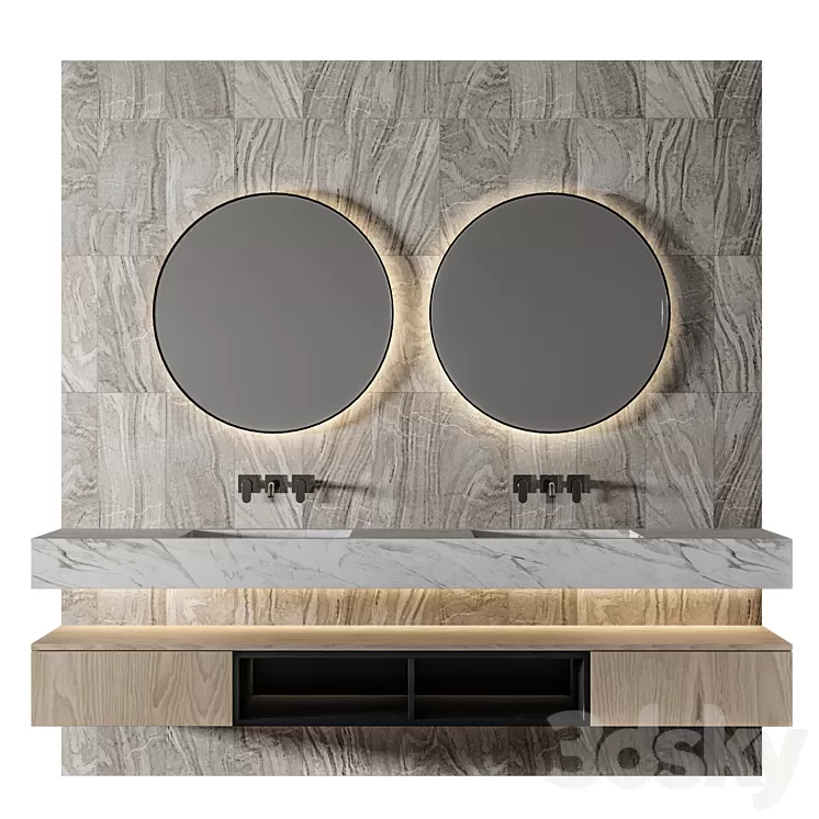 Luxury Bathroom 185 3D Model Free