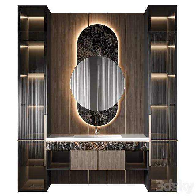 Luxury Bathroom 307 3D Model