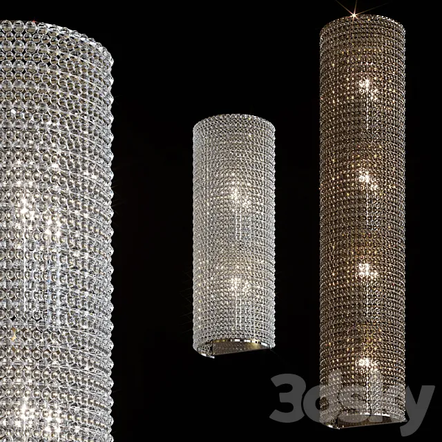 Luxury Crystal Wall Lamp 3D Model