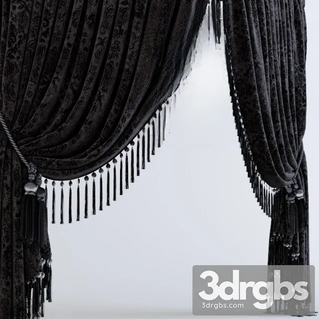 Luxury Curtain Neoclassic 03 3D Model Free
