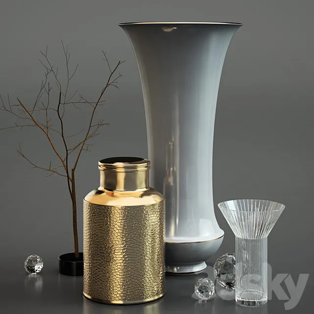 Luxury Deco Vases 3DModel