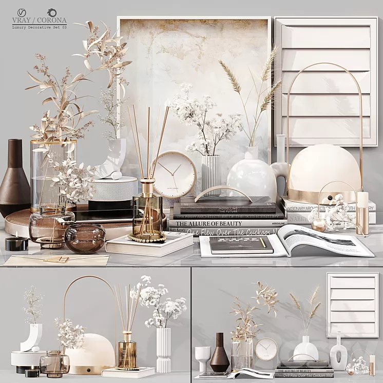 Luxury Decorative Set 03 3D Model