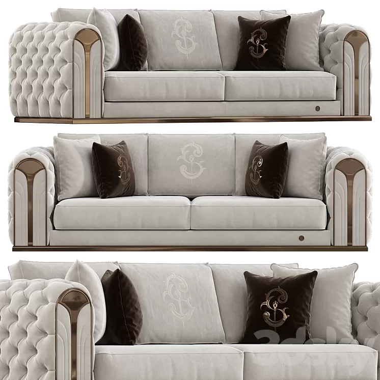 Luxury Italy Sassuolo Sofa 3D Model Free