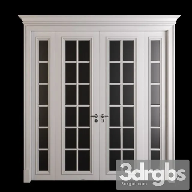 Luxury Neoclassical Glass Door 3D Model Free