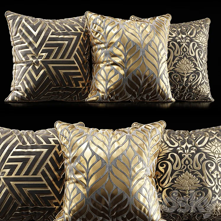 Luxury pillows 3D Model Free