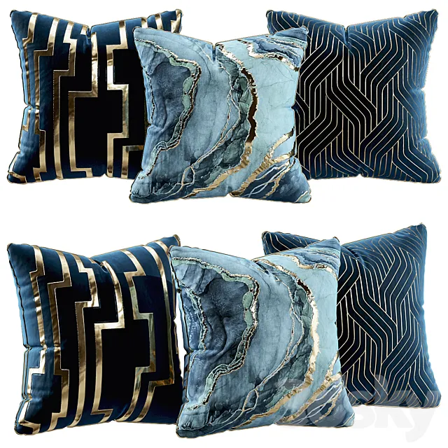 Luxury pillows 3D Model