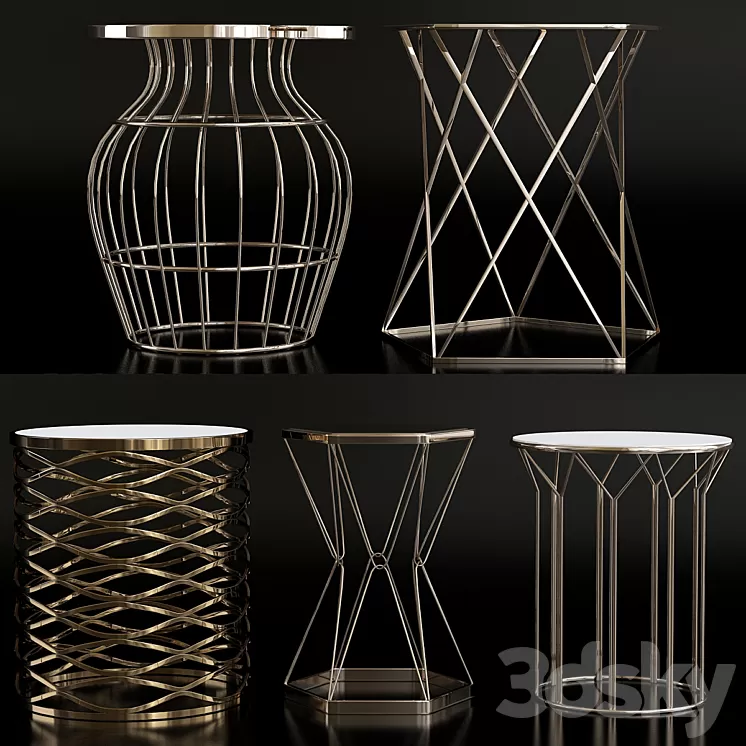 Luxury side table 3D Model