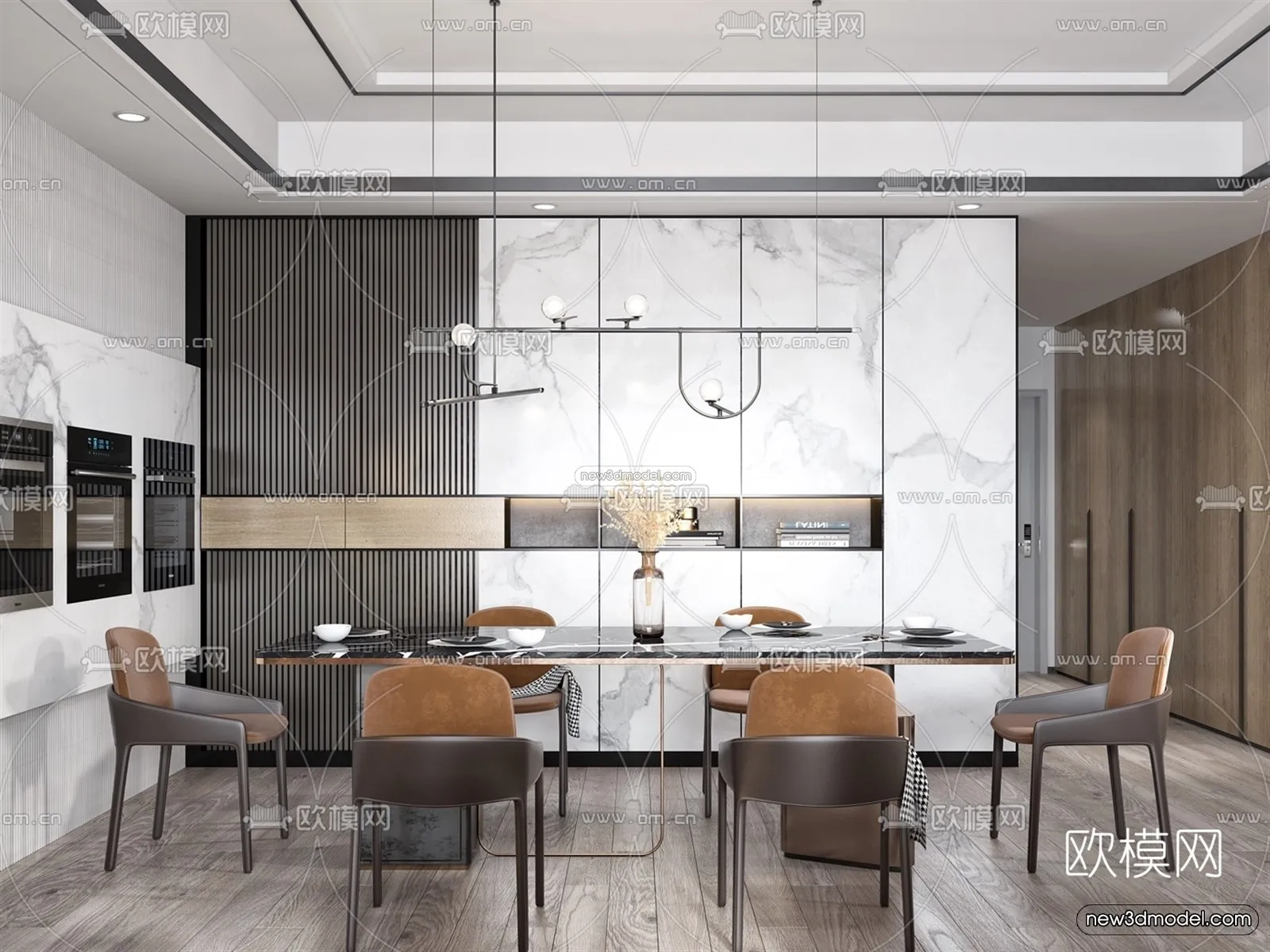 Luxury Style Interior 3D Blocks - Living Room 3D Model - 045