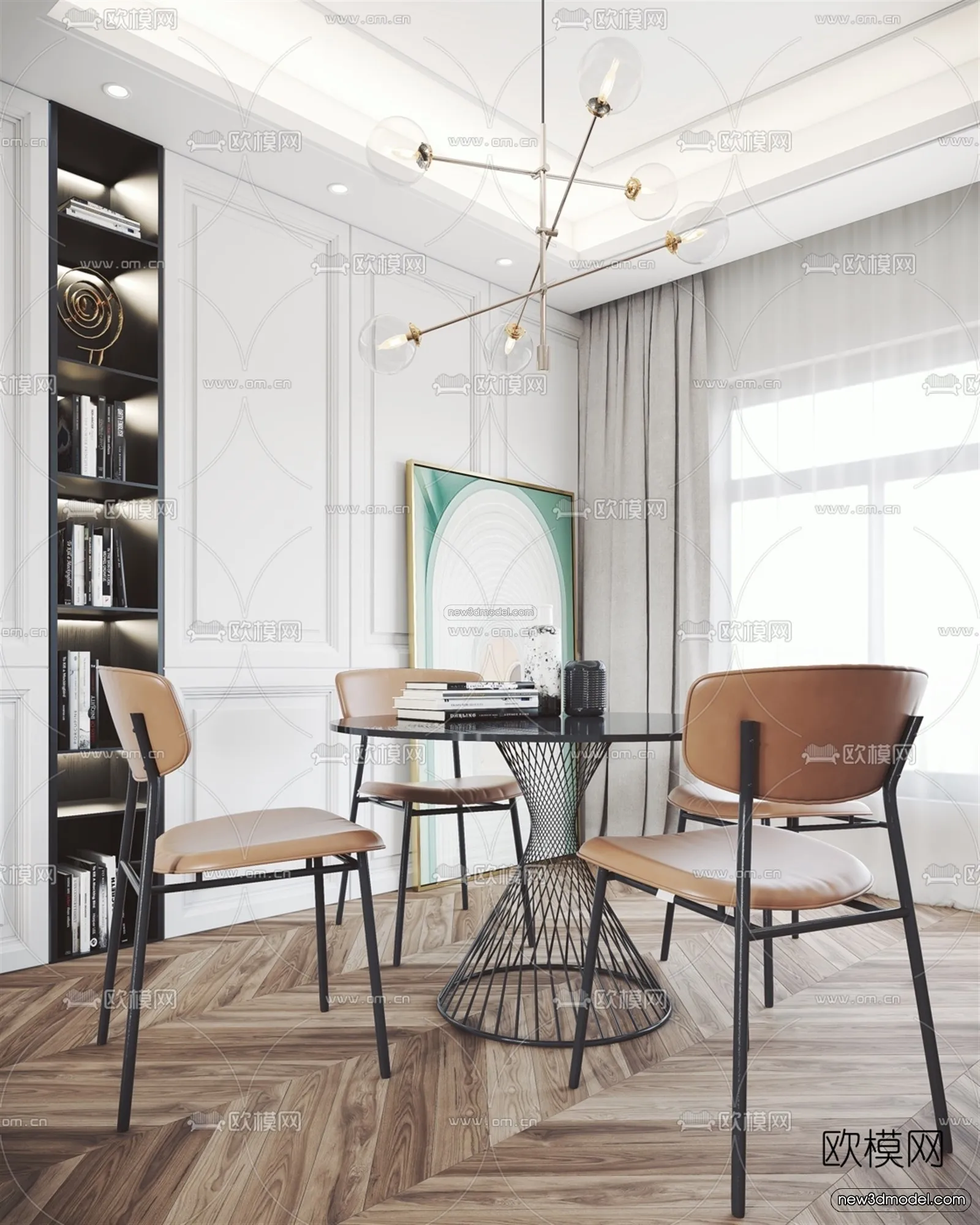 Luxury Style Interior 3D Blocks - Living Room 3D Model - 067