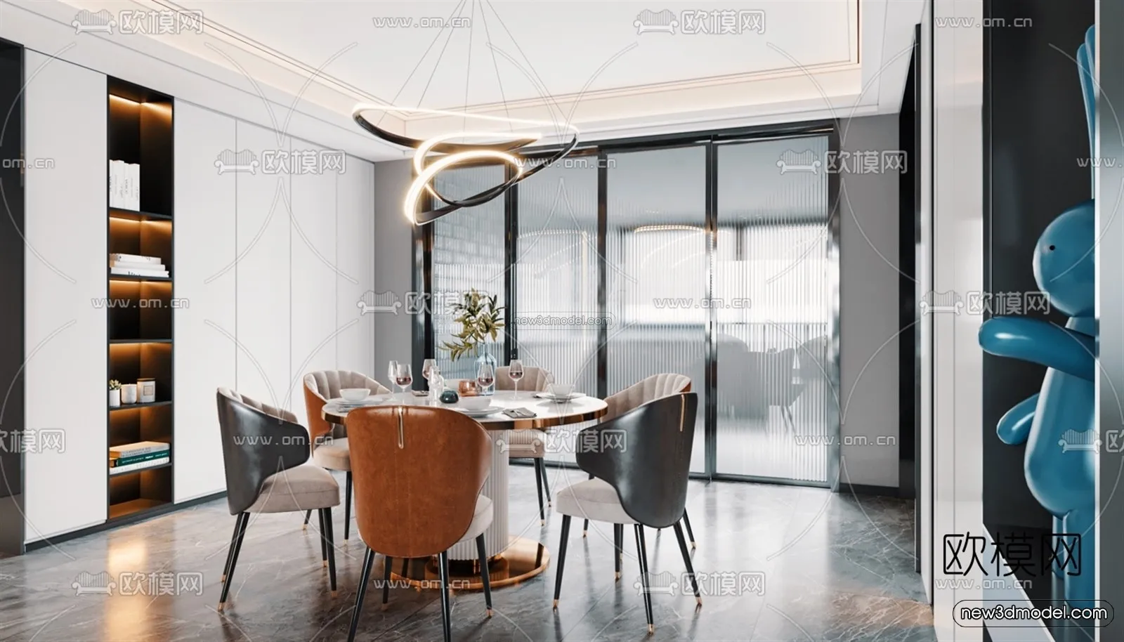 Luxury Style Interior 3D Blocks - Living Room 3D Model - 071