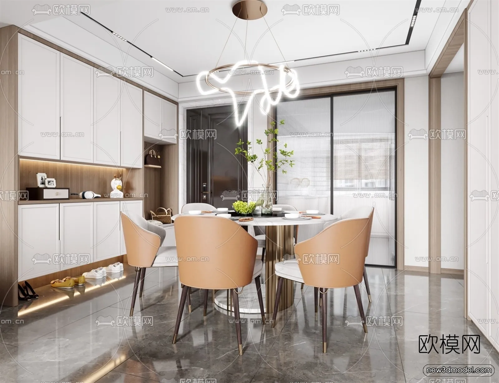 Luxury Style Interior 3D Blocks - Living Room 3D Model - 140