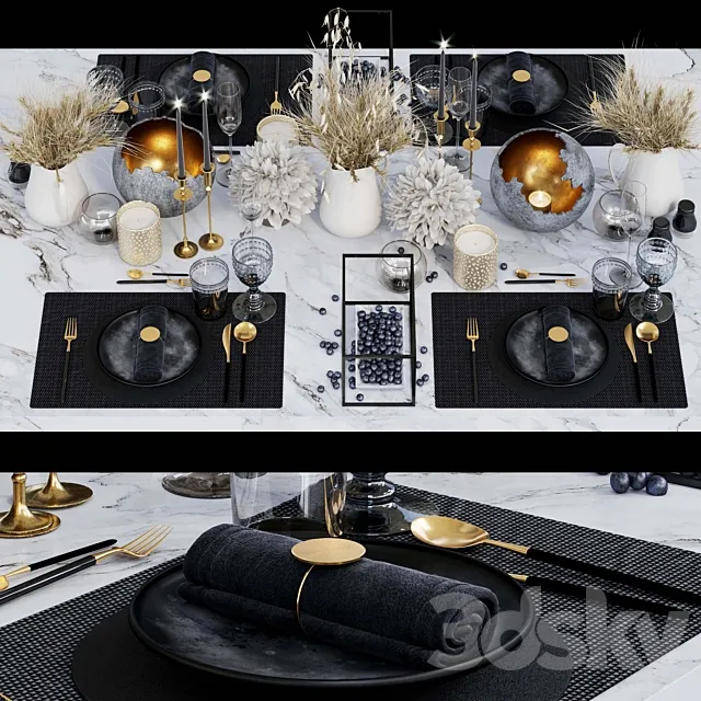 Luxury table setting 3DModel