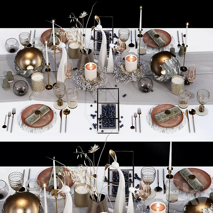 Luxury table setting _ wreath