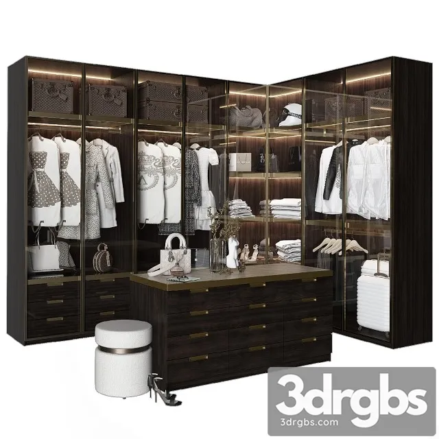 Luxury Wardrobe 3D Model Free