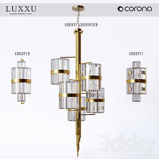 LUXXU LIBERTY CHANDELIER LIBERTY I- II WALL 3D Model
