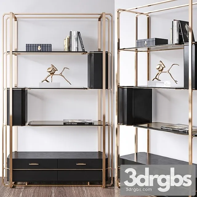 Luxxu Waltz Bookcase 3D Model Free