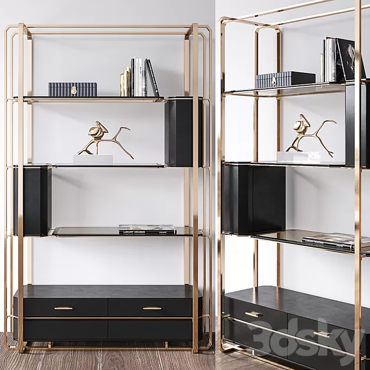 LUXXU Waltz Bookcase 3D Model