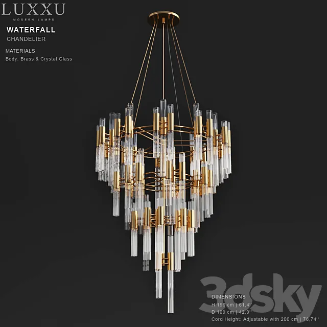 LUXXY Waterfall Chandelier 3DModel
