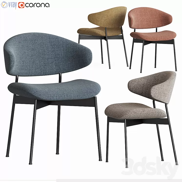 Luz Dining Chair More Moebel 3D Model