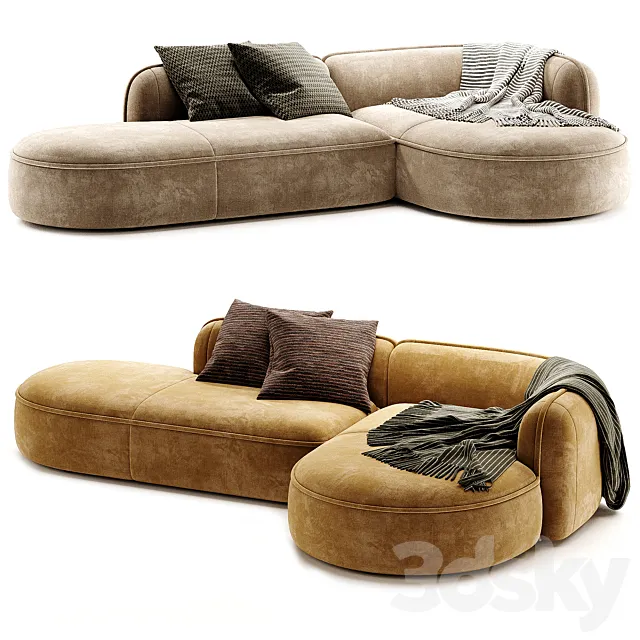 Luzaro Royalty Sectional Sofa 3D Model