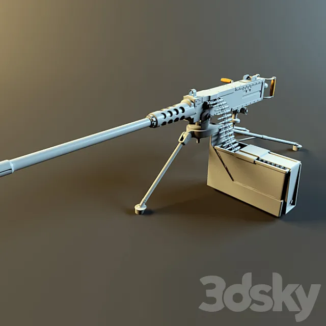 M2 Browning machine gun 3DModel