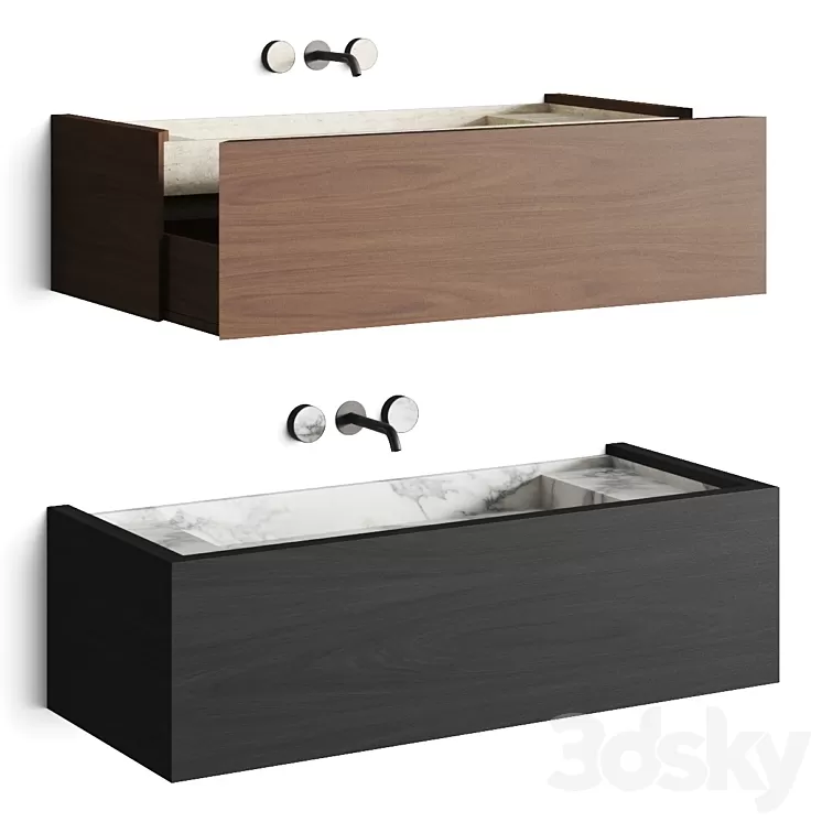 Maami Home Navagio Washbasin & Salvatori Spaghetti Tap 3D Model Free