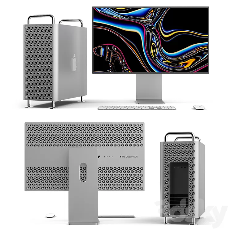Mac Pro 2019 & Pro Display XDR 3D Model