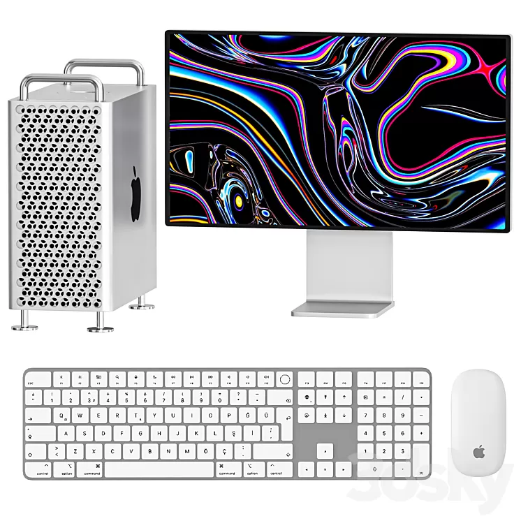 Mac Pro And Pro Display XDR 3D Model
