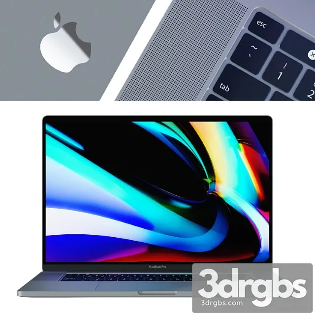 MacBook Pro 16 Silver and Space Gray 3D Model Free