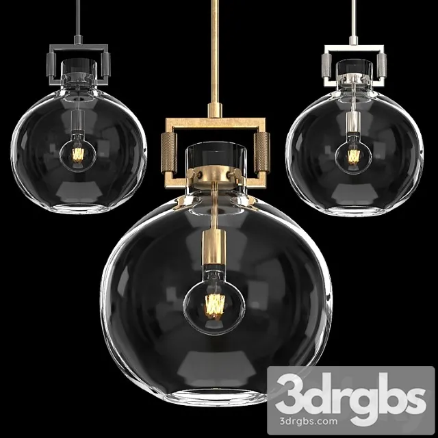 Machinist glass globe pendant 3D Model Download