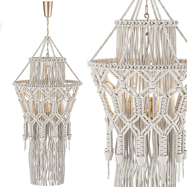 Macrame chandelier 2 Free Download