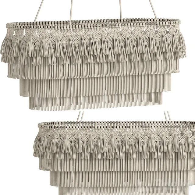 Macrame chandelier18 3D Model