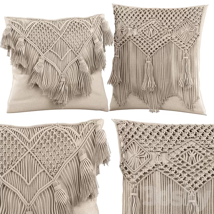 Macrame cushion 3D Model
