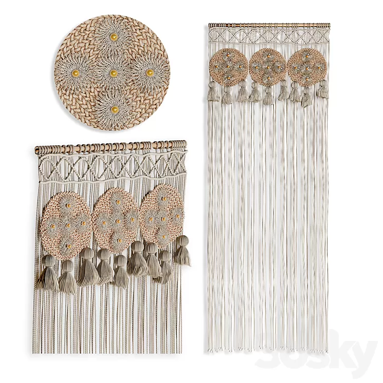 Macrame decorative panel_2 3D Model