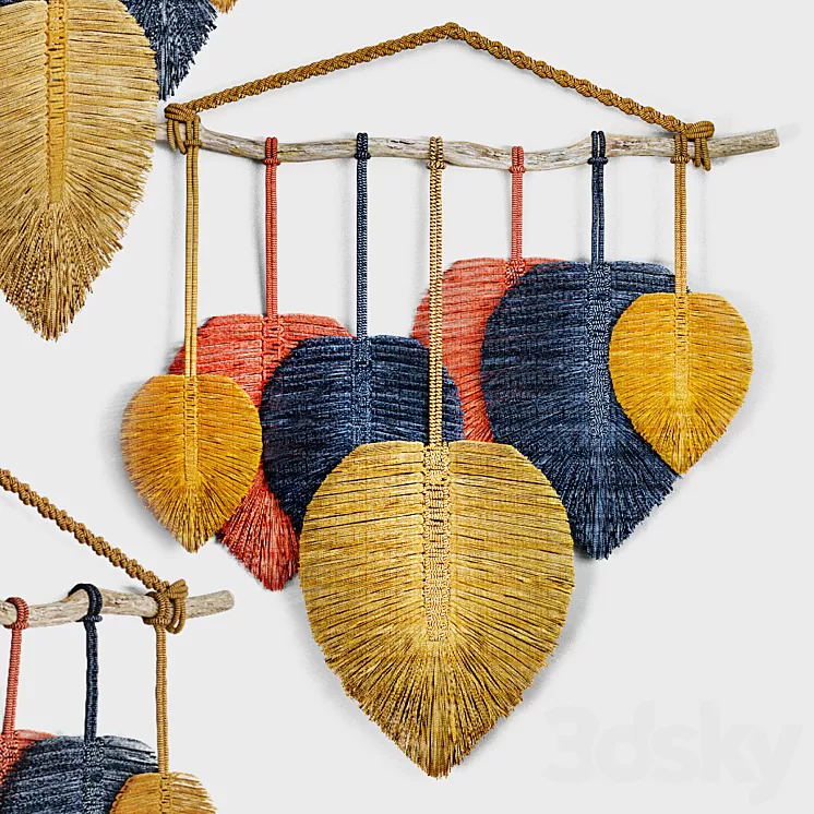 macrame leaves 3D Model
